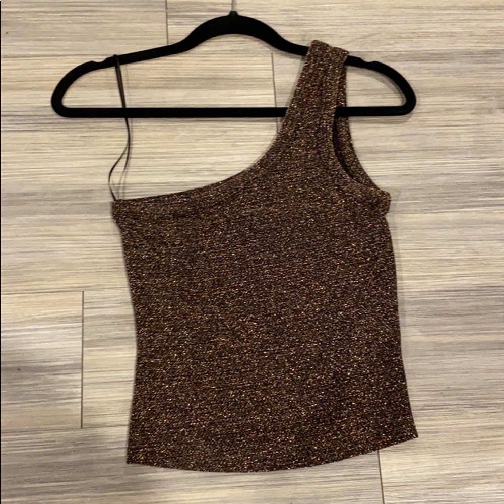 Urban outfitters sparkly one shoulder top